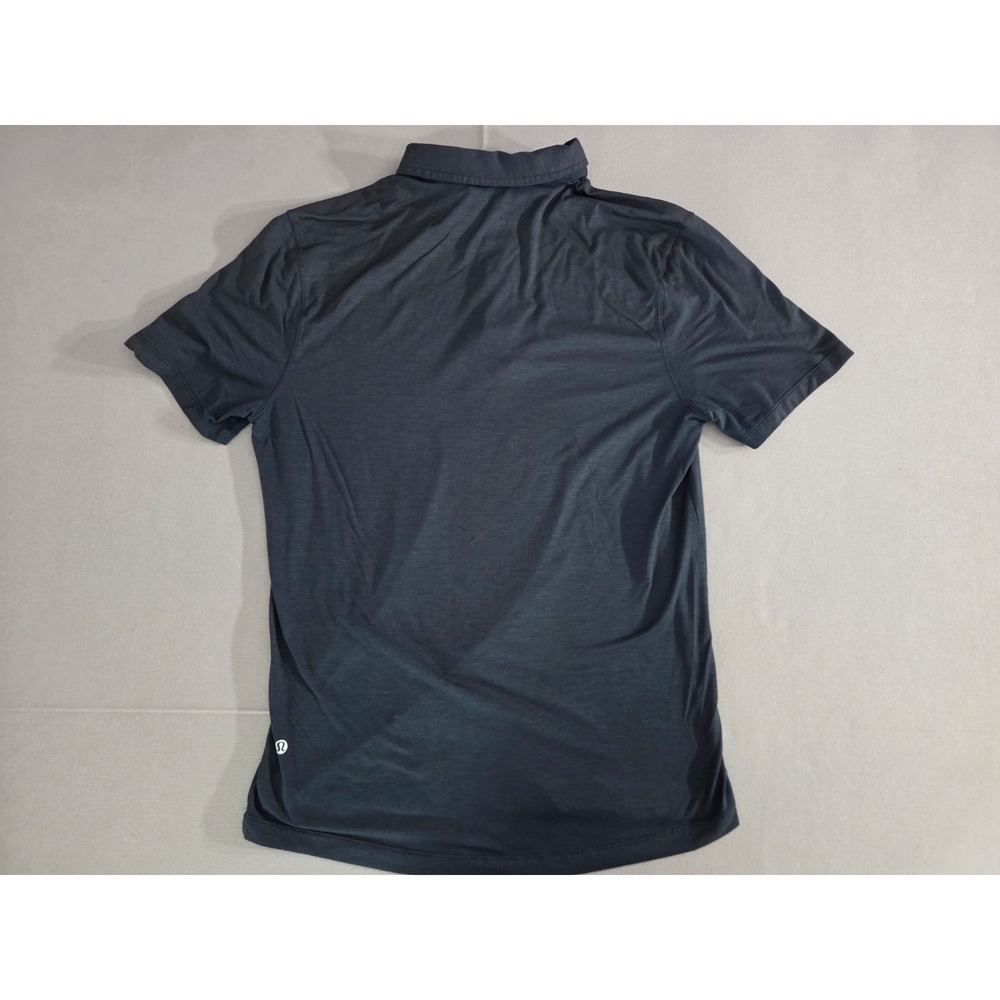 Lululemon Shirt Mens Small Blue Live In Practice Polo Golf Sports Active Stretch - Picture 2 of 5